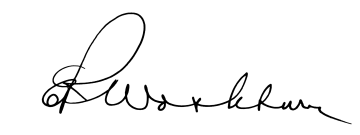 Signature of Ernest “E.R.” Washburn, mayor of Marysville from 1944 to 1952