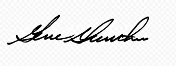 Signature of Eugene “Gene” Gunther, mayor of Marysville from 1976 to 1980